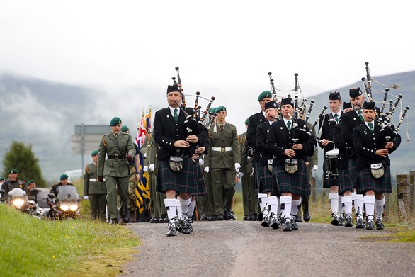 Corps family joined by 1664 Challenge runners at annual Spean Bridge parade