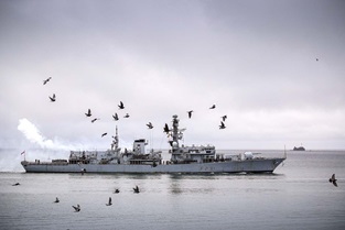 HMS Argyll sails into Plymouth after six months deployed on operations in the Gulf