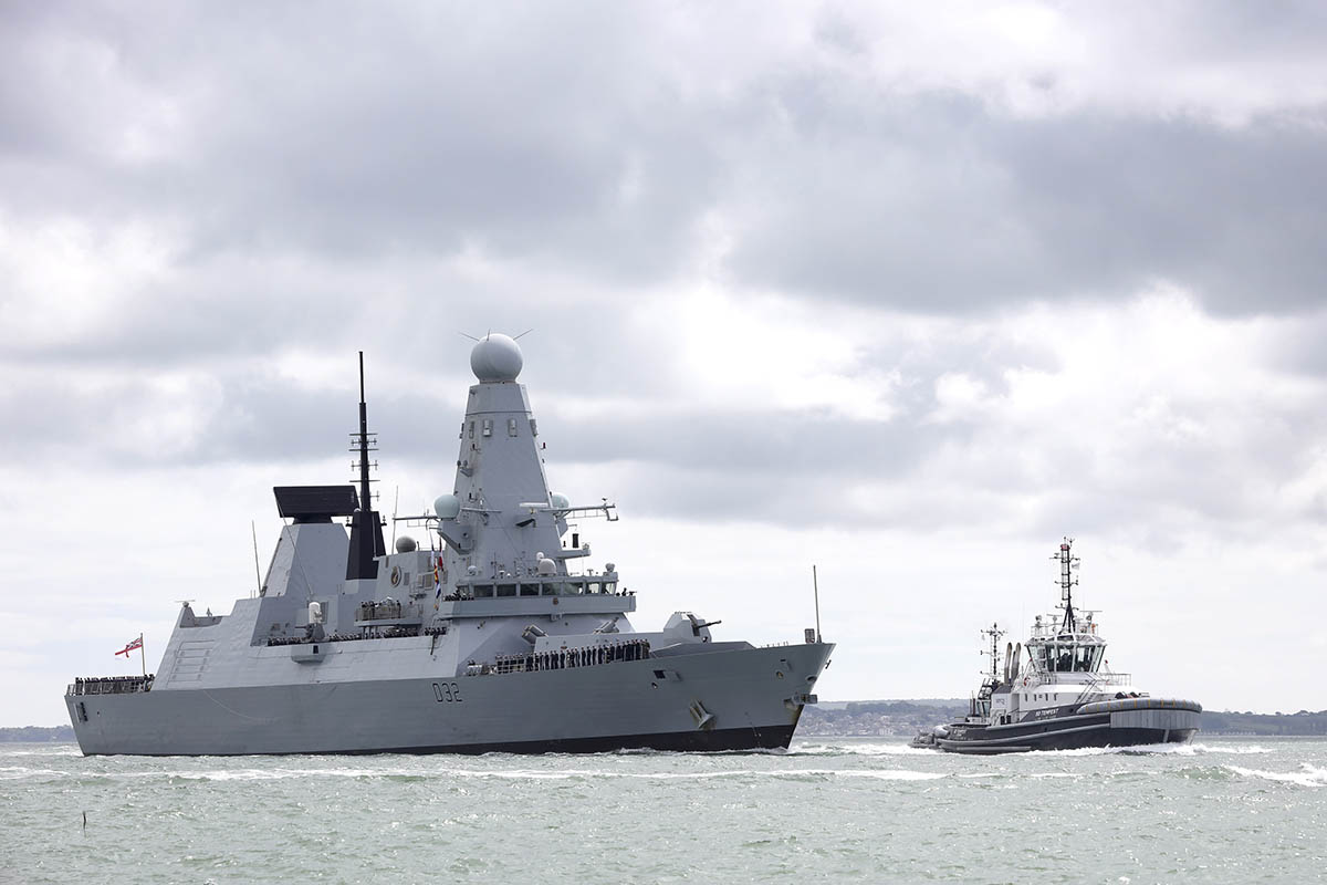 HMS Daring back in Pompey May 2017