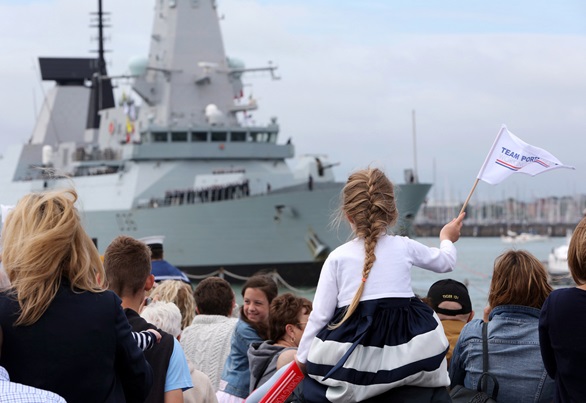 HMS Defender returns from the Middle East