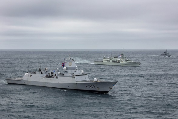 HMS Kent and HMS Westminster join allies for NATO exercise off Iceland. Picture: LPhot Dan Rosenbaum