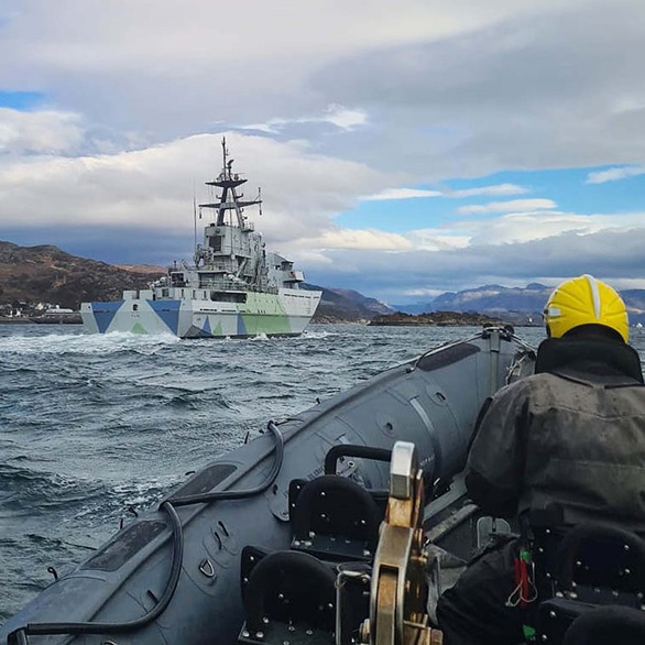HMS Severn has been conducting navigational training around the Western Isles