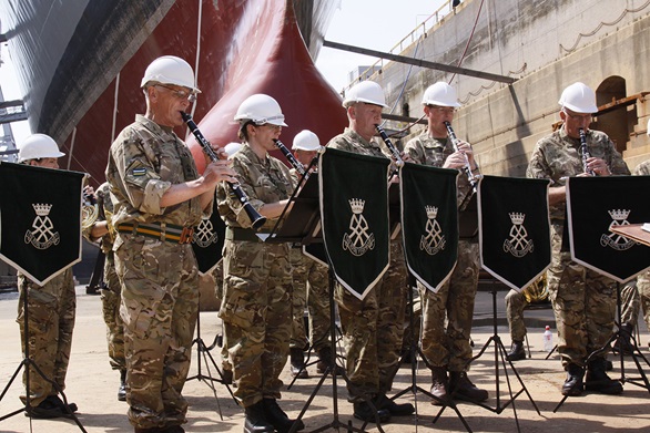 British Army band rock around the dock