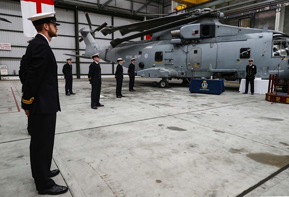 Two helicopter pilots, two observers and four aircrewmen were officially given their ‘wings’ at a parade at RNAS Culdrose. Picture: LPhot Alex Ceolin