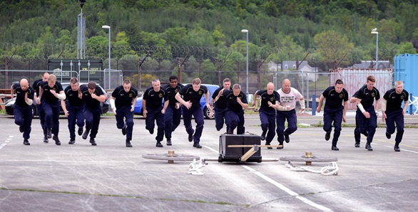 HMS Neptune team are  Gunning for Victory