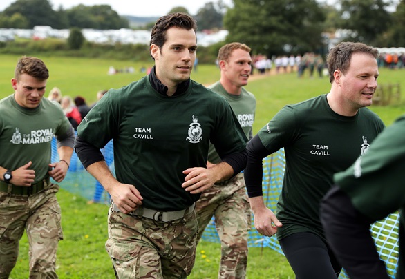 Henry Cavill takes on the Commando Challenge with Royal Marines 