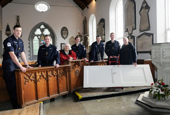 Sailors lend their support to church renovation
