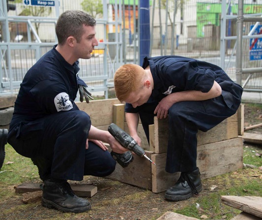 Trainee submariners help out in the community