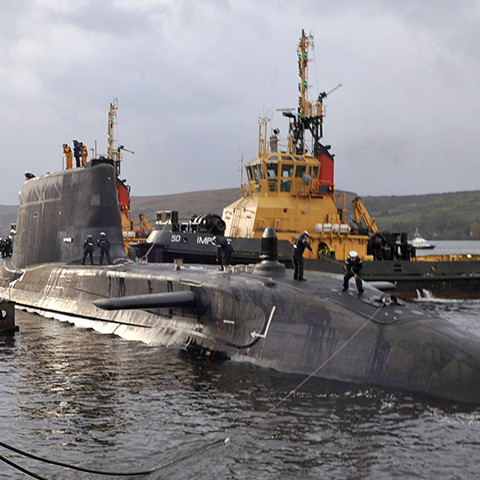 A Royal Navy submarine