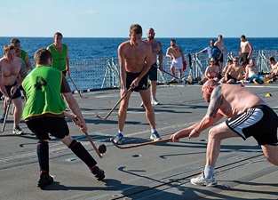 Royal Navy flight deck sports