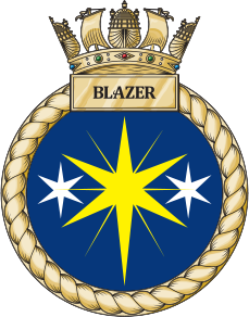 HMS Blazer crest