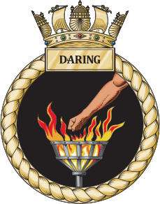 HMS Daring crest