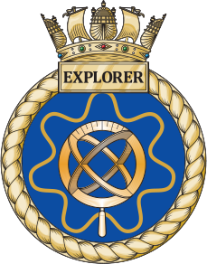 hms explorer badge