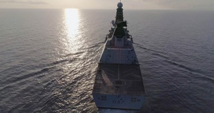 HMS Duncan at sea