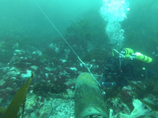 Naval divers destroy unexploded ordnance