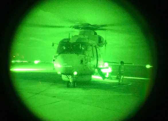 Helicopter squadron prepares for carrier operations day or night