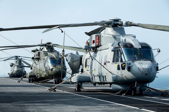 Royal Marines’ new battlefield helicopters get their sea legs aboard HMS Ocean