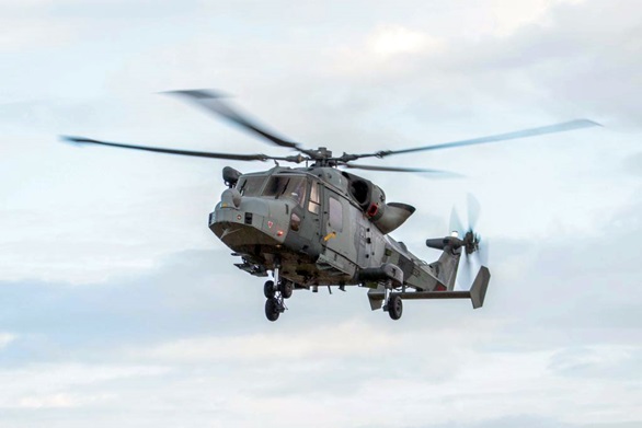 An 847 NAS Wildcat lifts off at Cape Wrath