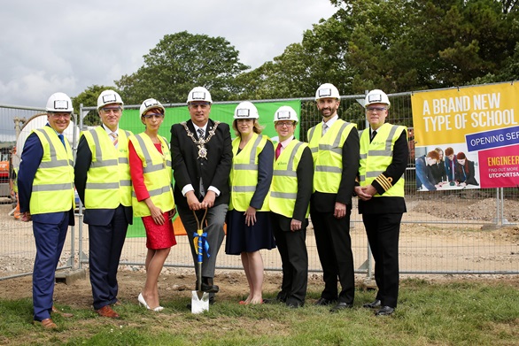 The ground breaking ceremony at the site of the new UTC Portsmouth