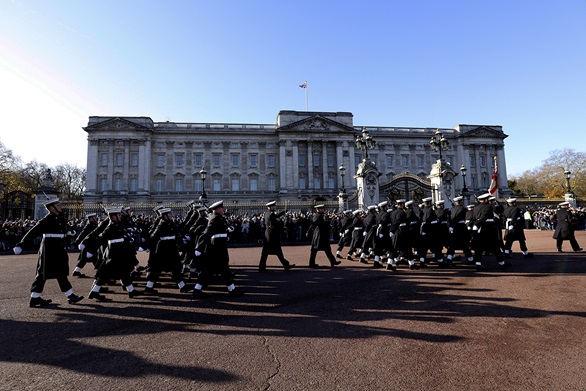 Royal Navy guard Her Majesty The Queen on special day 