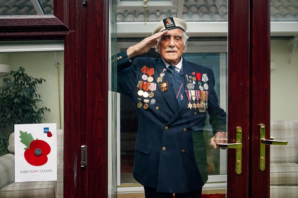 Royal Navy veteran Bill Taylor will wear his poppy with pride