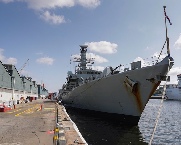 HMS Montrose berthed in Singapore