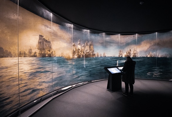 Wyllie’s The Panorama of the Battle of Trafalgar with a new touchscreen interactive display for visitors