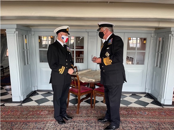 Lt Cdr Doc Cox received his 2nd LSGC Bar from Admiral Sir Jonathon Band