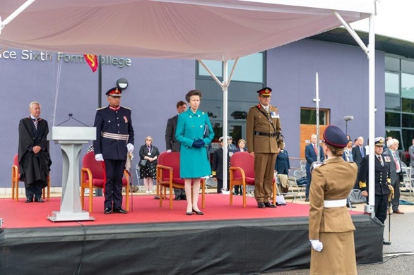 The Princess Royal at Welbeck Defence College