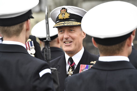 Vice Admiral Paul Bennett inspects the parade