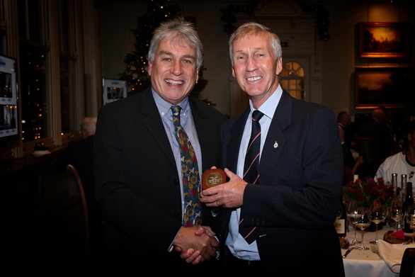 John Inverdale with Lt Cdr Dave Barrett, who won a Lifetime Achievement Award for services to climbing