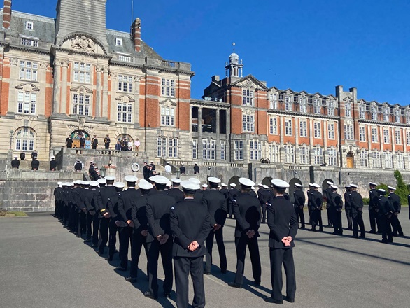 Personnel attending the ceremony at Dartmouth