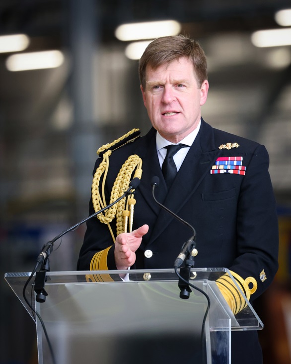 The First Sea Lord addresses defence industry and shipbuilding leaders in Rosyth