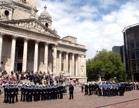 Freedom parade by HMS King Alfred in 2011