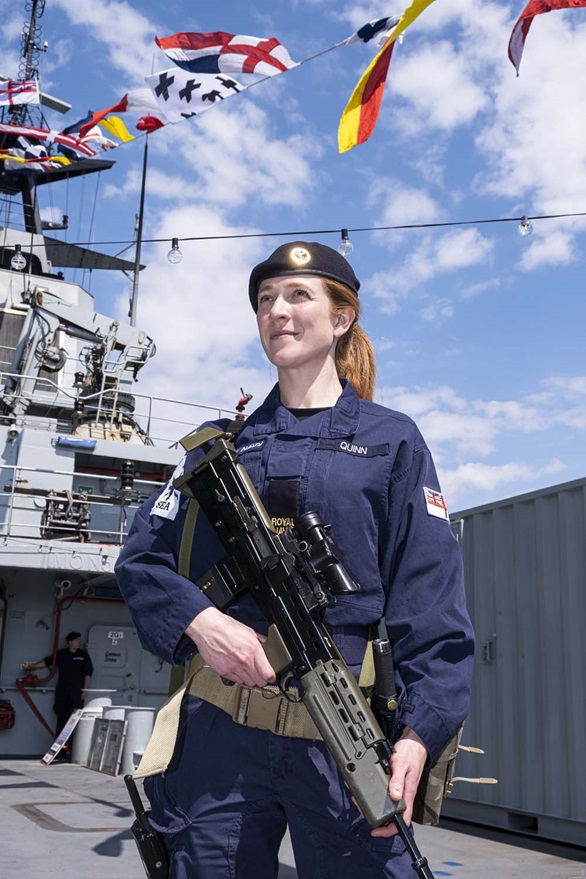 Able Rating Olivia 'Liv' Quinn on HMS Severn during the Queen's Platinum Jubilee 