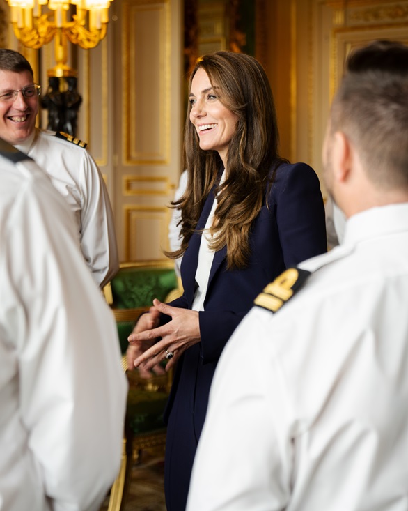 The Princess of Wales met members of the ship's company of HMS Glasgow