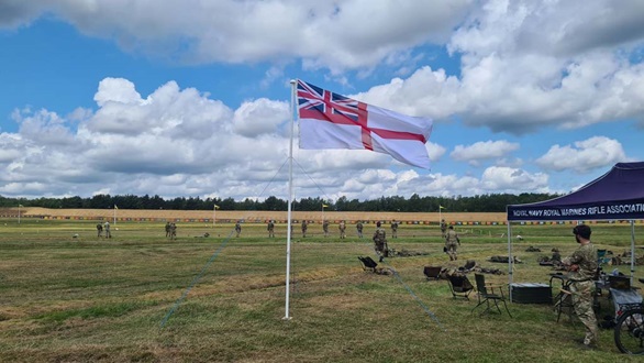 Competitors on the range at Bisley