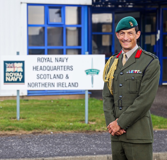 Brigadier Andrew Muddiman, Naval Regional Commander Scotland and Northern Ireland at Caledonia