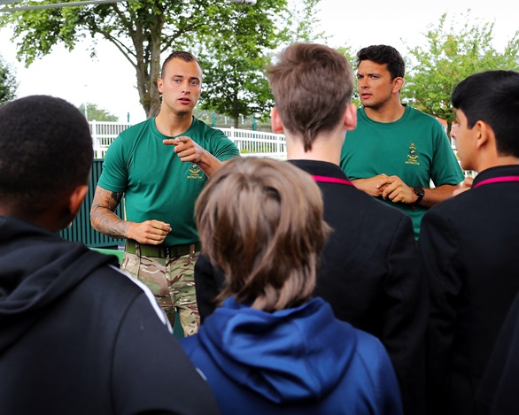 Royal Marines Reserve Merseyside worked with community partners to put on Challenge Merseyside for schoolchildren. Picture: L(Phot) Will Haigh