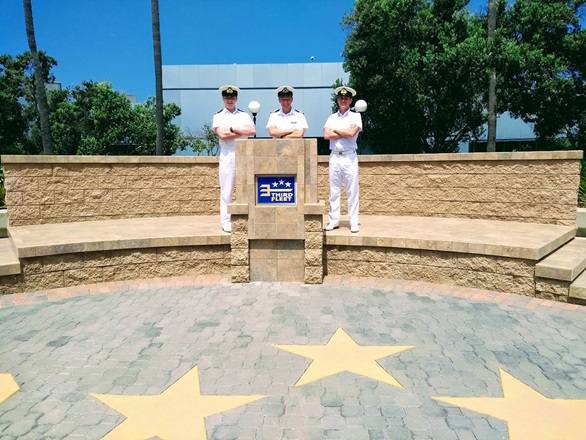 Visit to the Third Fleet Headquarters in San Diego (S/Lt Tom Hillier, Lt Cdr Simon Cook, S/Lt Jamie Hayhurst)