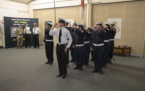 Royal Navy Reserves proud to march through Swansea City