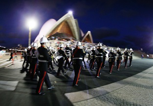 Royal Marines musicians strike the perfect note Down Under