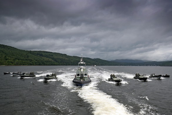 Royal Marines' show of strength on the Clyde
