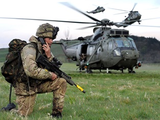 45 Commando Royal Marines taking part in the Joint Warrior exercise