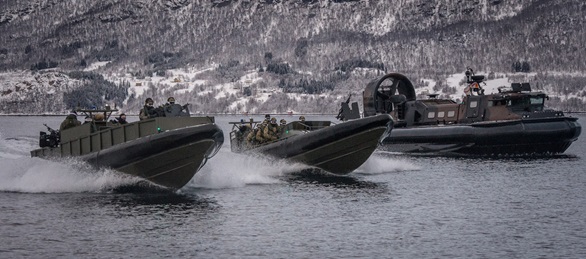 539 Assault Squadron Royal Marines prepare for cold weather training in Norway