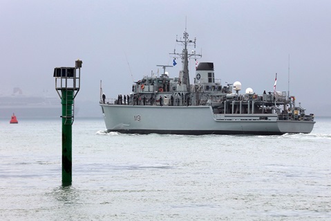 HMS Cattistock deploys