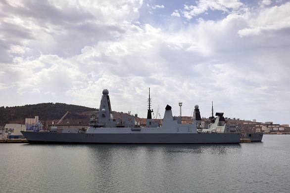 HMS Diamond guards the Mediterranean after taking command of NATO task group