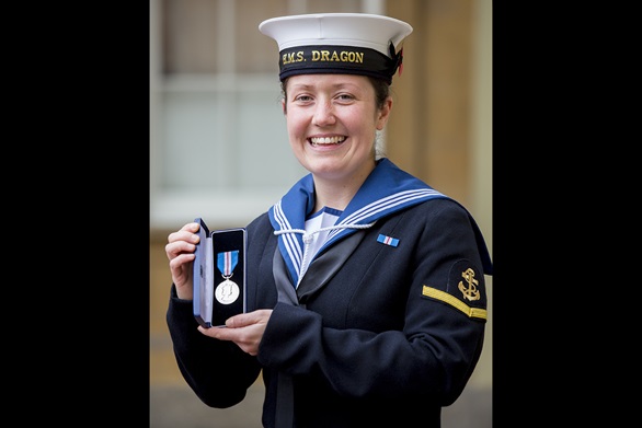 Bravery of HMS Dragon sailor awarded at the Palace