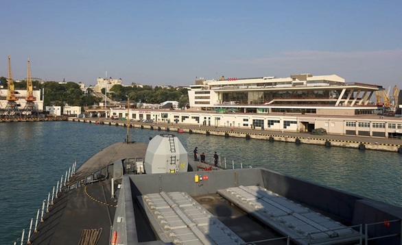HMS Duncan visits Ukraine after completing multinational naval exercise