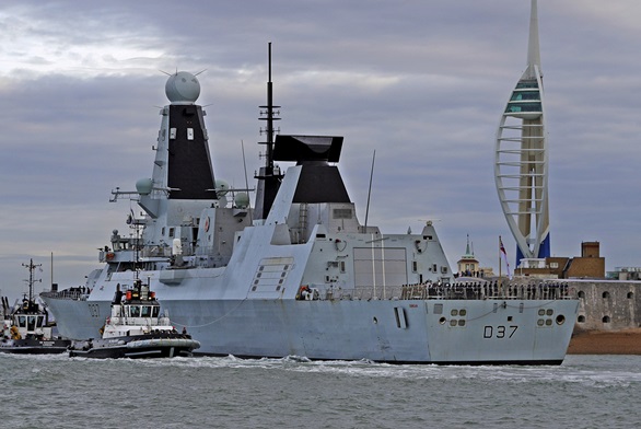 HMS Duncan returns home after NATO deployment